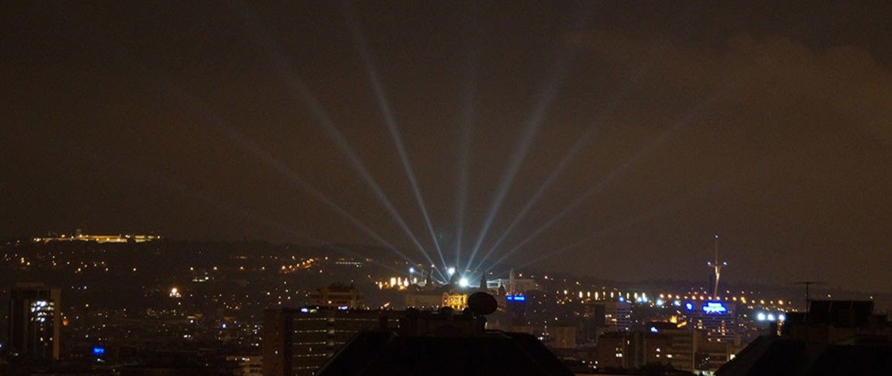 Restaurante con vista a Barcelona